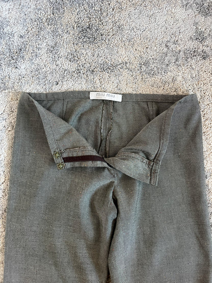 Miu Miu 1990’s low waist cotton pants