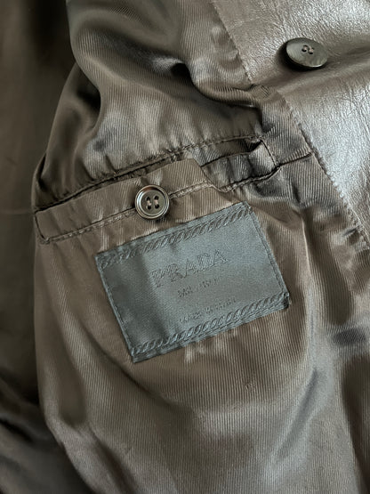 Prada FW1998 double breasted leather jacket