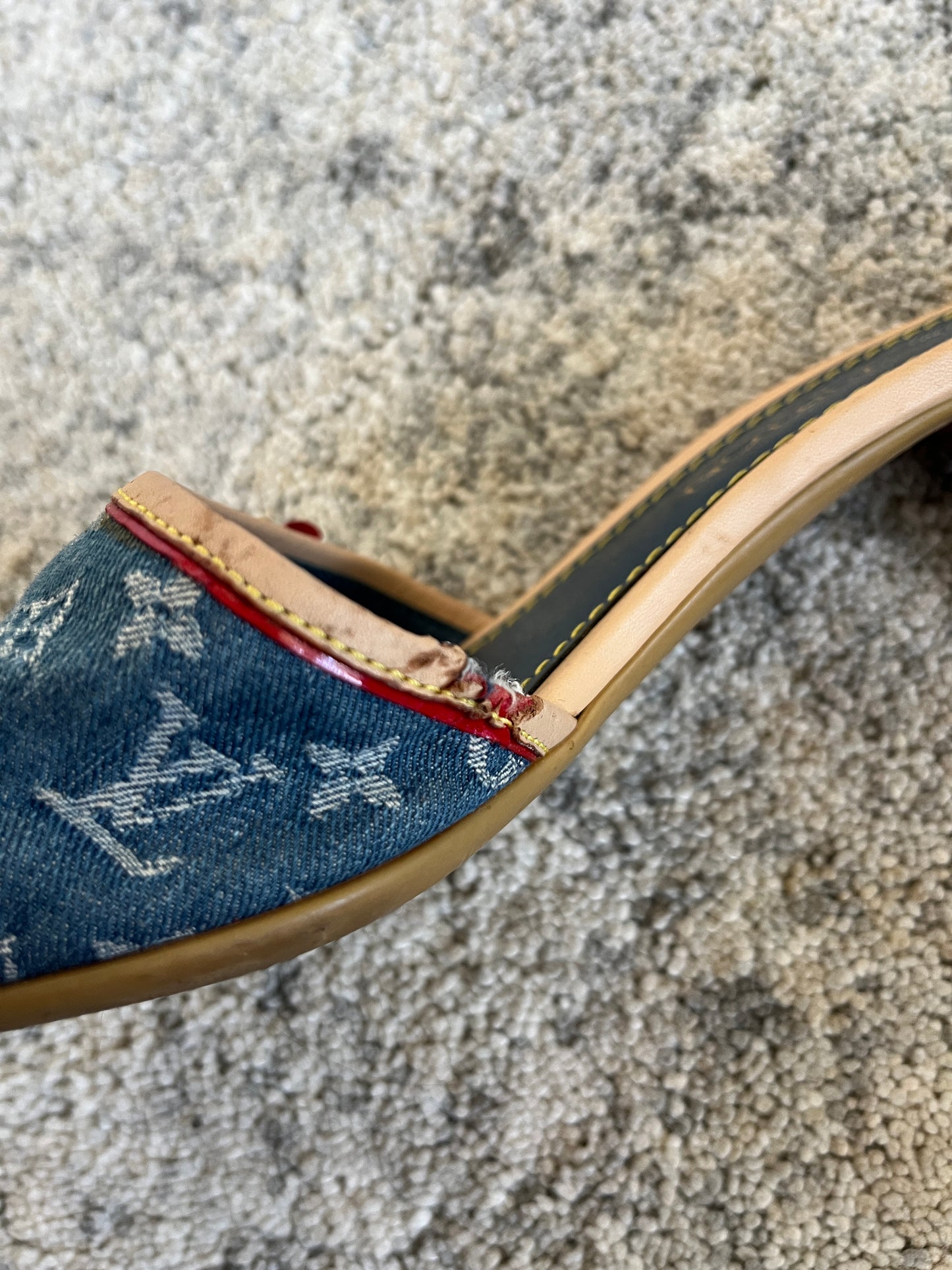 Louis Vuitton 2000’s denim mules