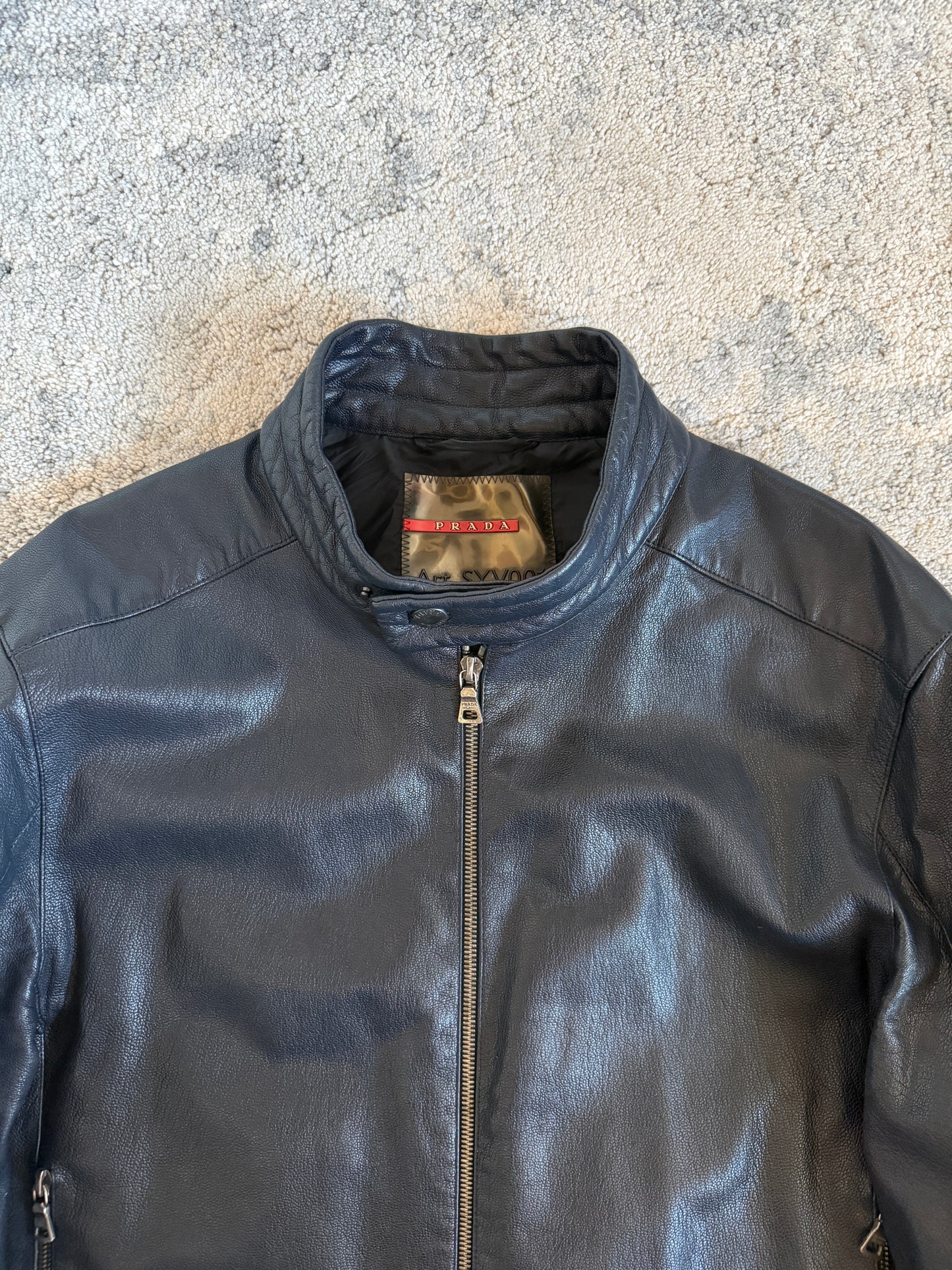 Prada 1999 leather motorcycle jacket