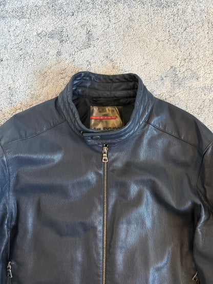 Prada 1999 leather motorcycle jacket