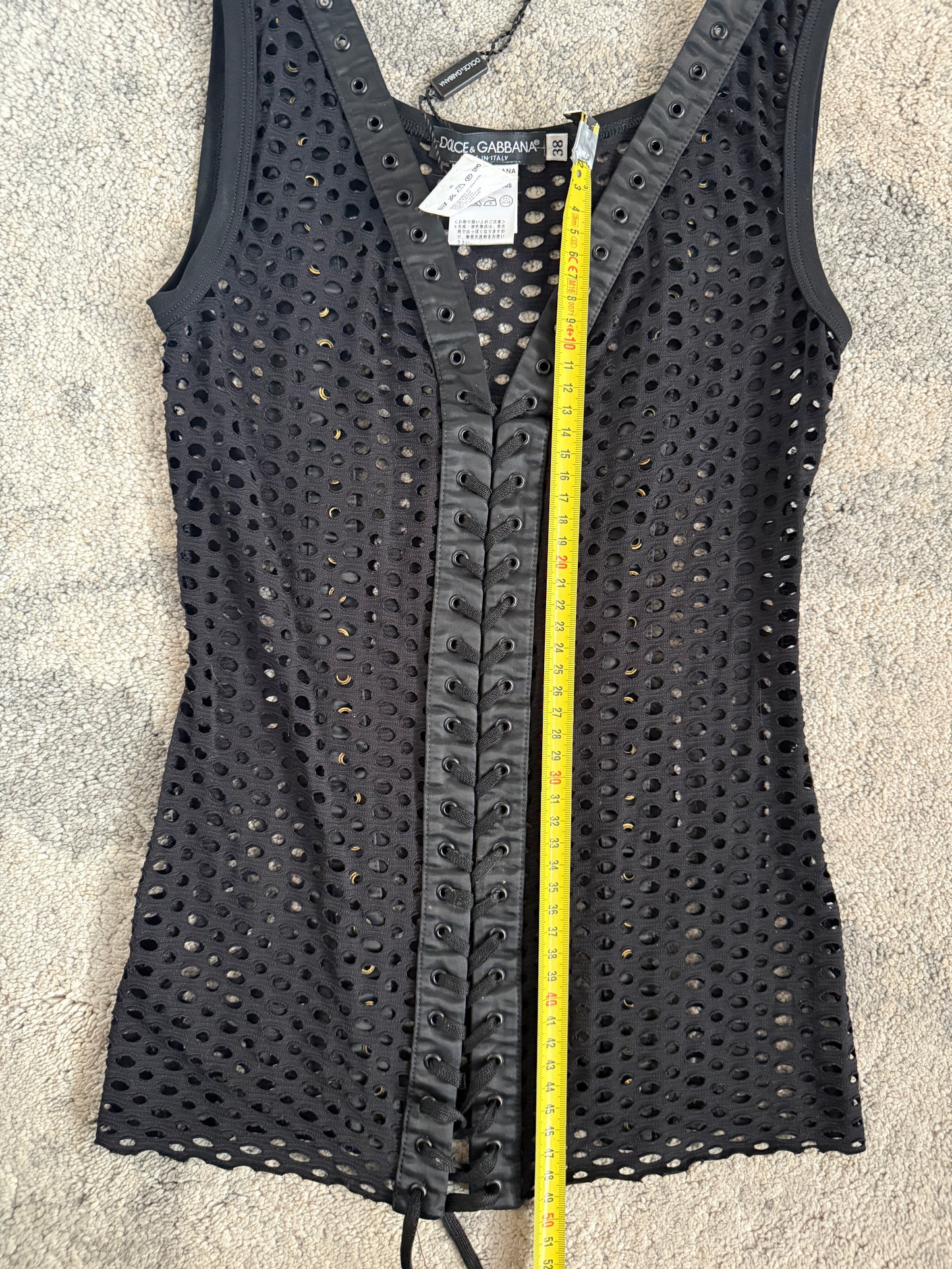 Dolce & Gabbana 2003 mesh laces top