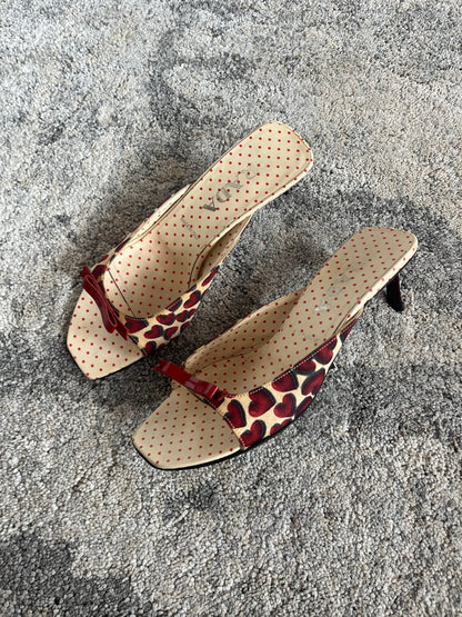 Prada SS2000 hearts mules
