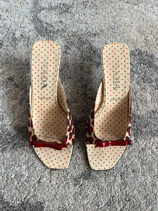 Prada SS2000 hearts mules