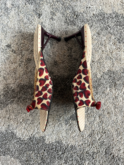 Prada SS2000 hearts mules