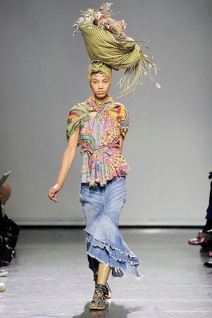 Junya Watanabe SS2009 reconstructed denim skirt