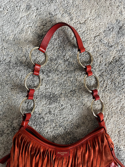 Yves Saint Laurent "La Bohème" fringes leather bag