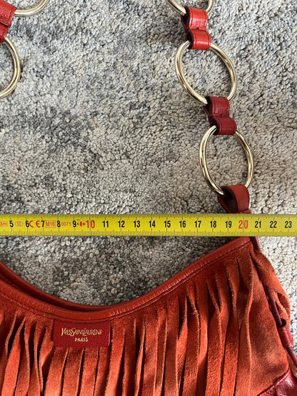 Yves Saint Laurent "La Bohème" fringes leather bag