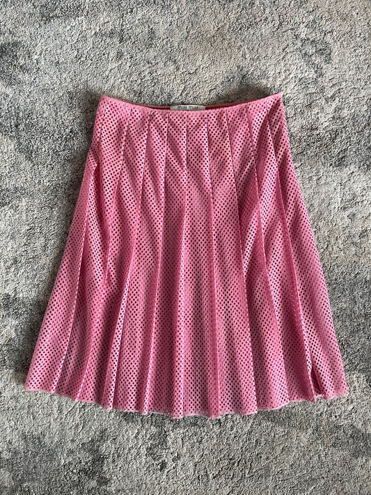 Miu Miu SS2000 perfored nylon skirt