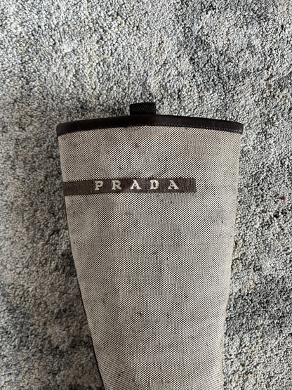 Prada SS1999 runway linen & leather boots
