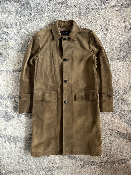 Gucci 2000's suede long coat