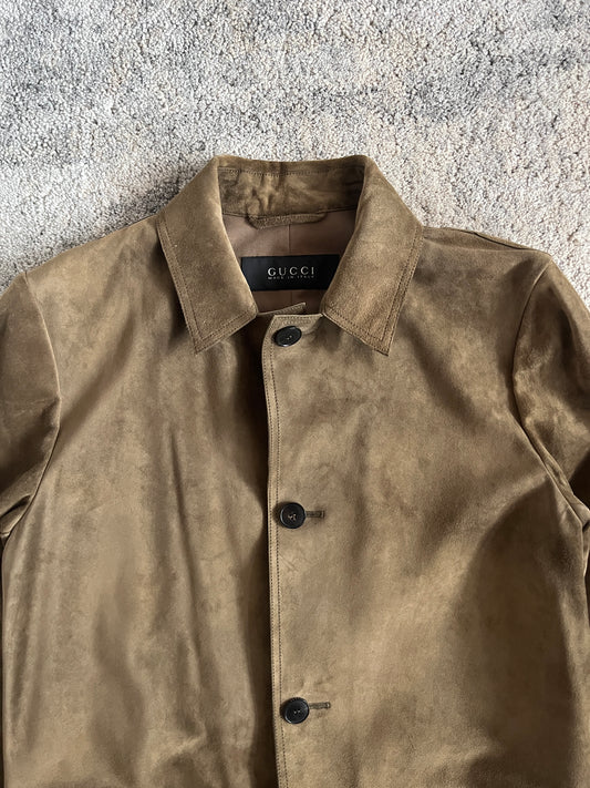 Gucci 2000's suede long coat