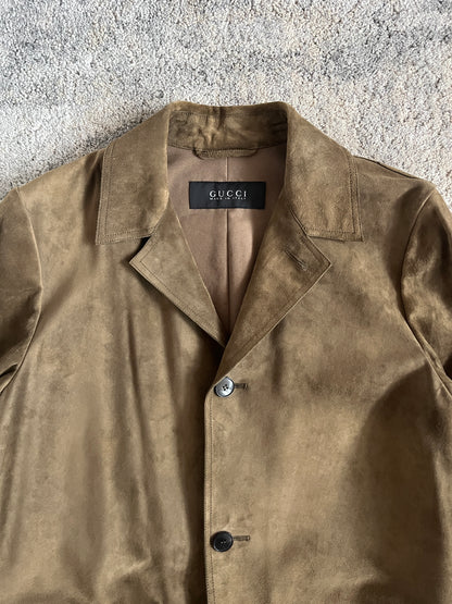 Gucci 2000's suede long coat