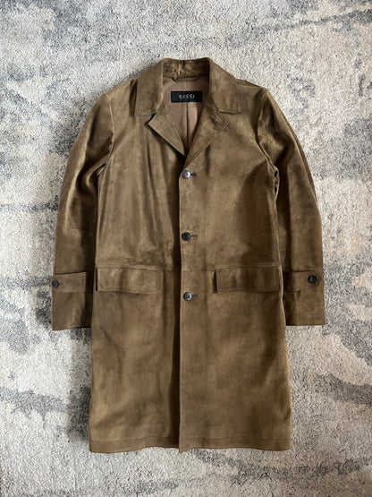 Gucci 2000's suede long coat