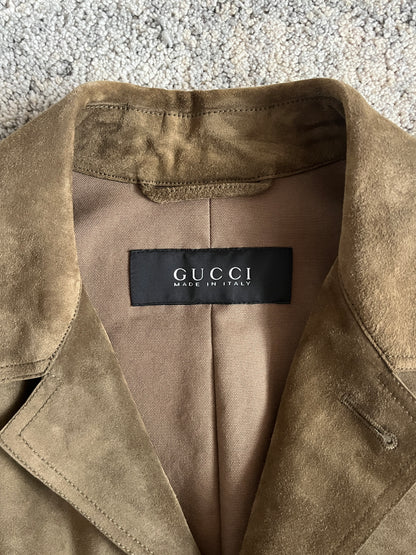 Gucci 2000's suede long coat