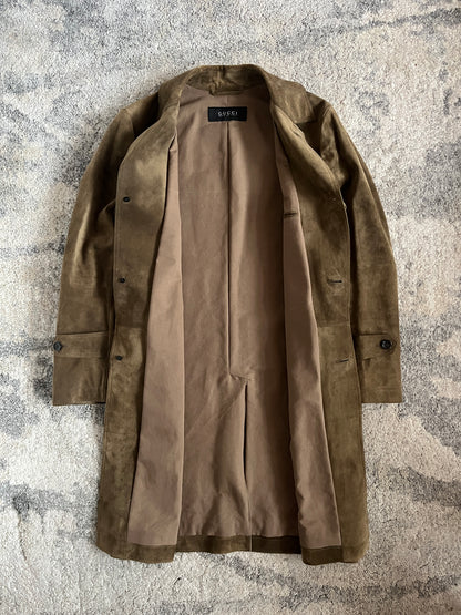 Gucci 2000's suede long coat
