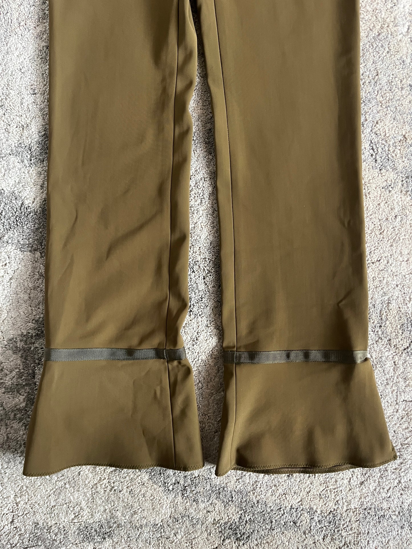 Prada FW1999 runway nylon bootcut pants