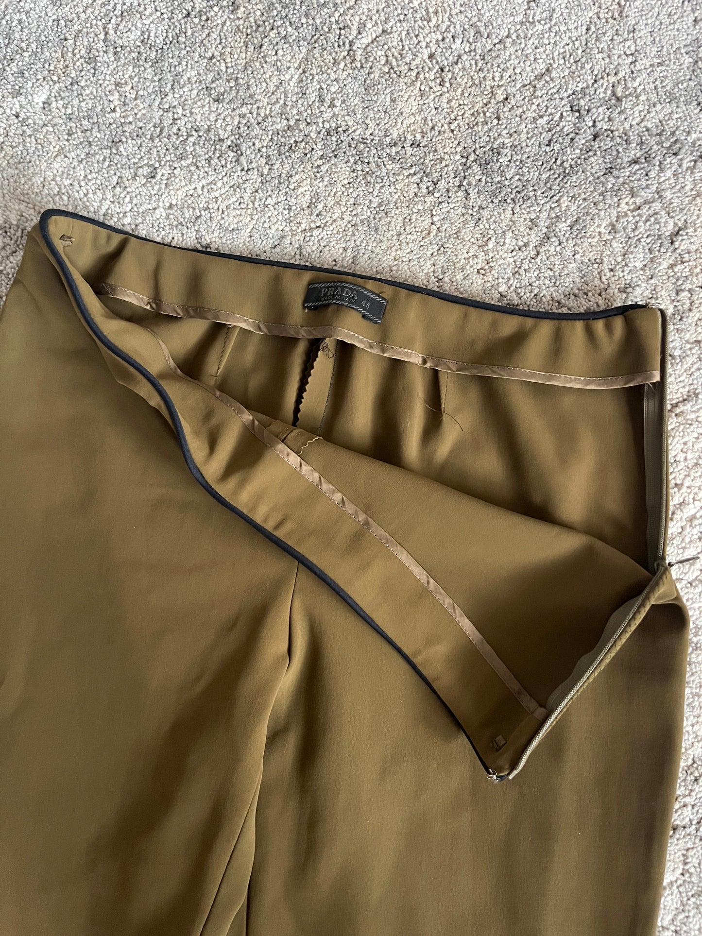 Prada FW1999 runway nylon bootcut pants