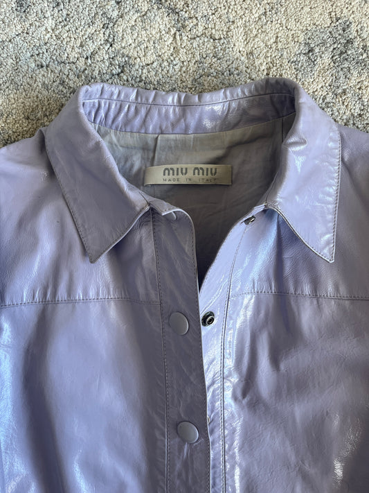 Miu Miu 1998 patent leather jacket