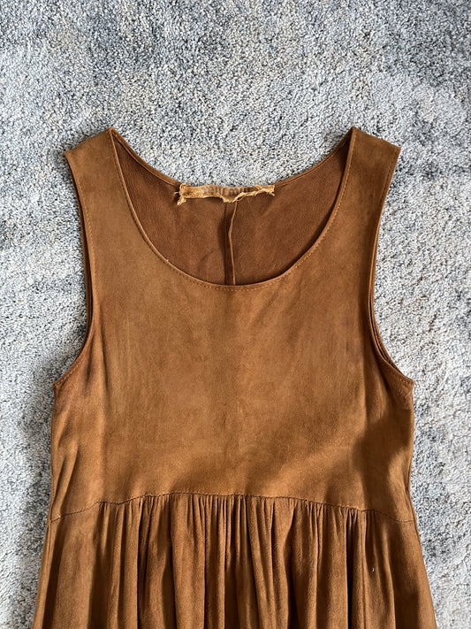 Miu Miu SS1993 suede long dress