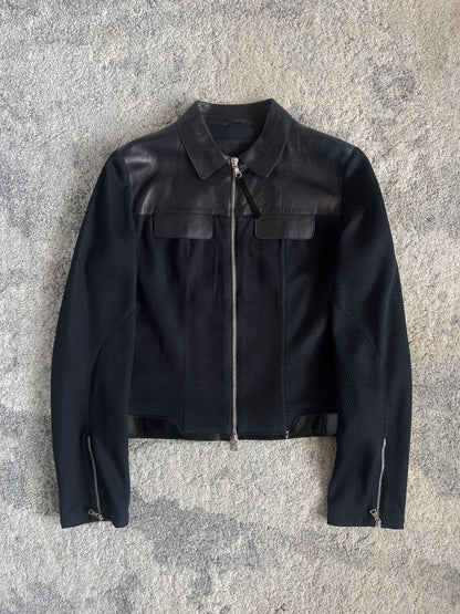 Prada FW1999 mesh & leather jacket