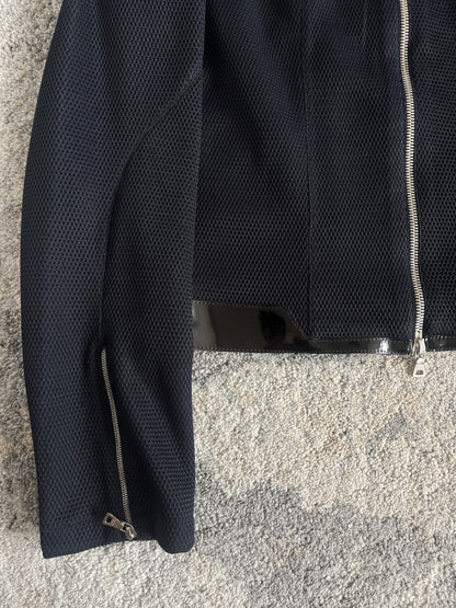 Prada FW1999 mesh & leather jacket
