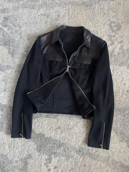 Prada FW1999 mesh & leather jacket