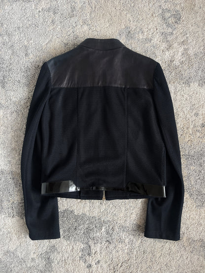 Prada FW1999 mesh & leather jacket