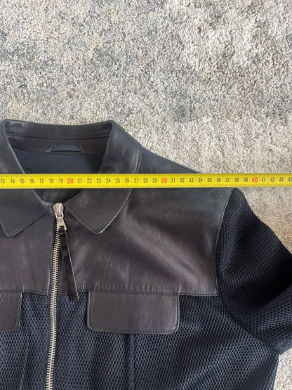 Prada FW1999 mesh & leather jacket