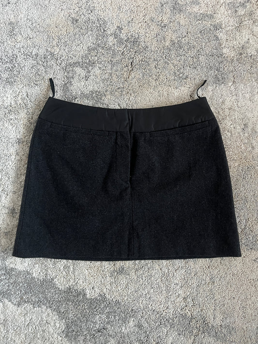 Prada 1990's wool & nylon mini skirt