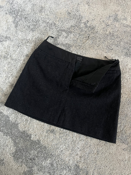 Prada 1990's wool & nylon mini skirt