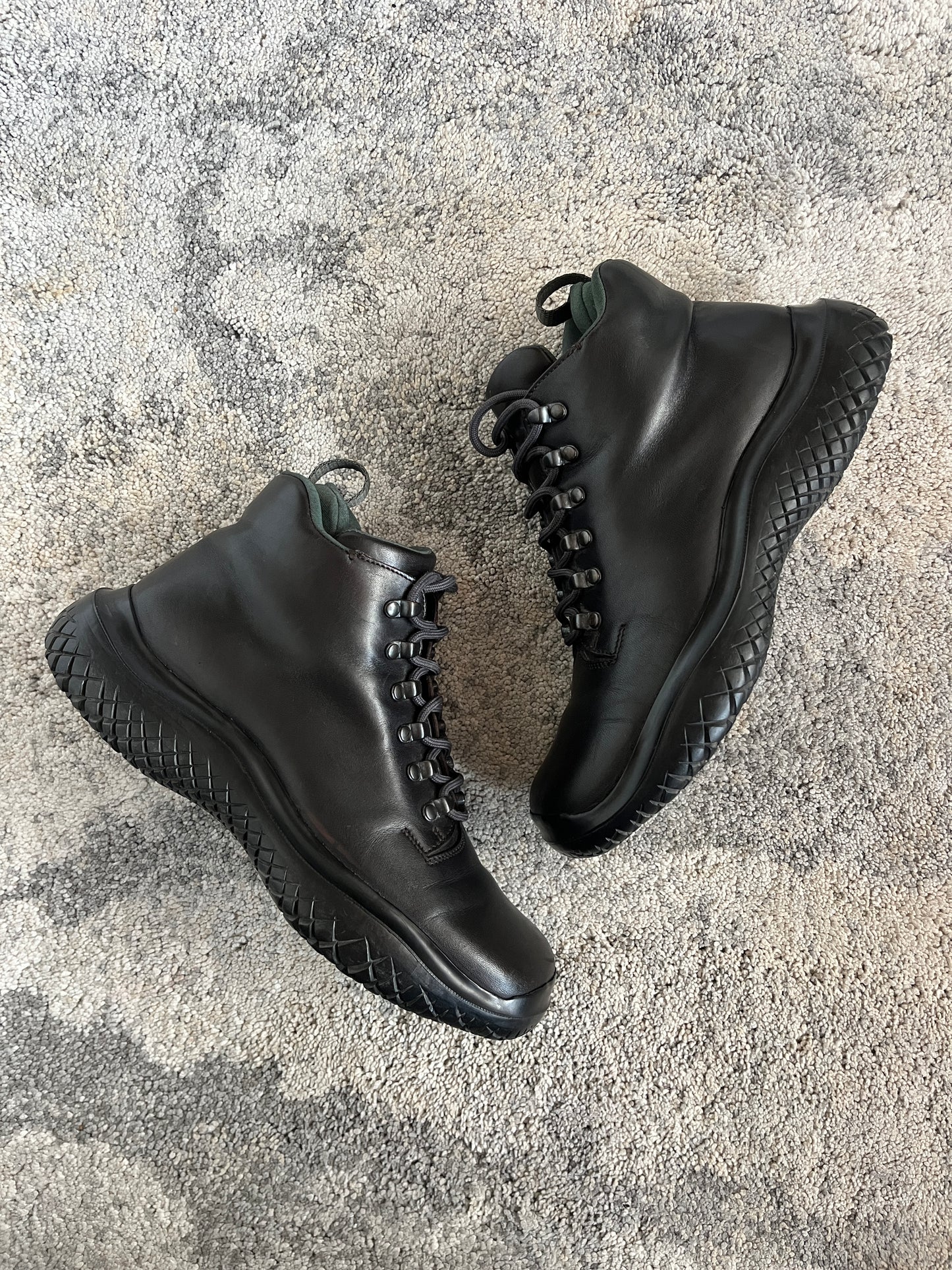 Prada FW1999 leather hiking boots