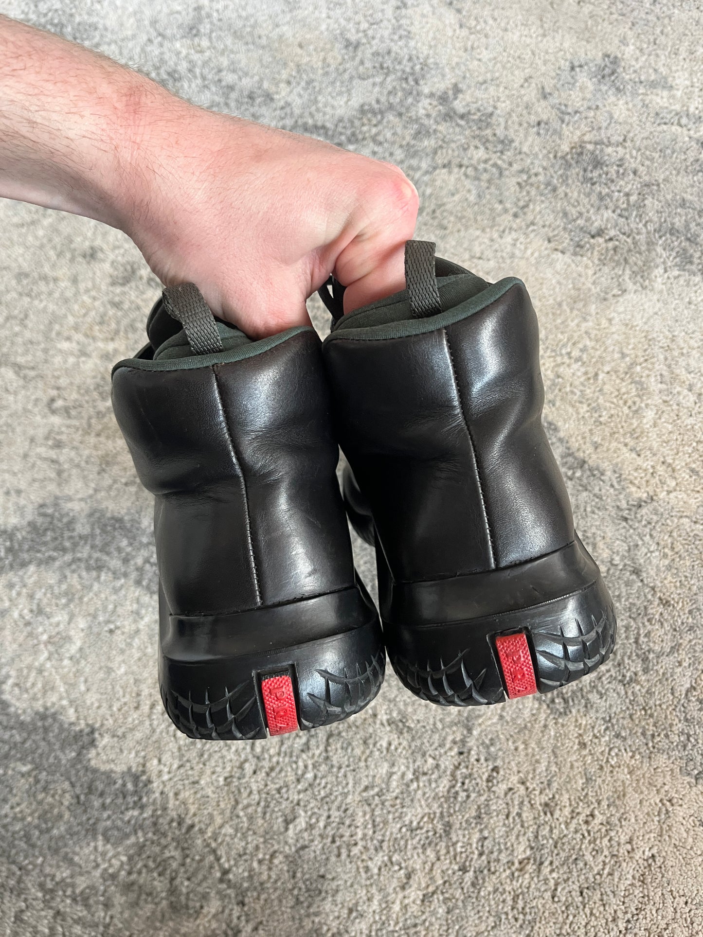 Prada FW1999 leather hiking boots