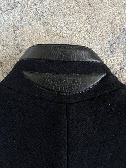 Prada FW1999 wool & leather jacket