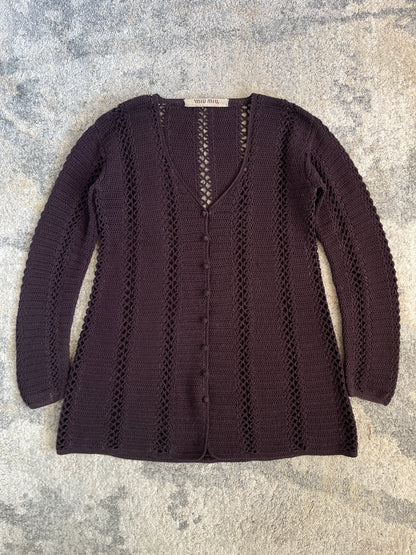 Miu Miu SS1994 cotton hand knit cardigan