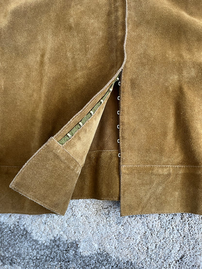 Miu Miu SS1999 suede jacket with bra closure