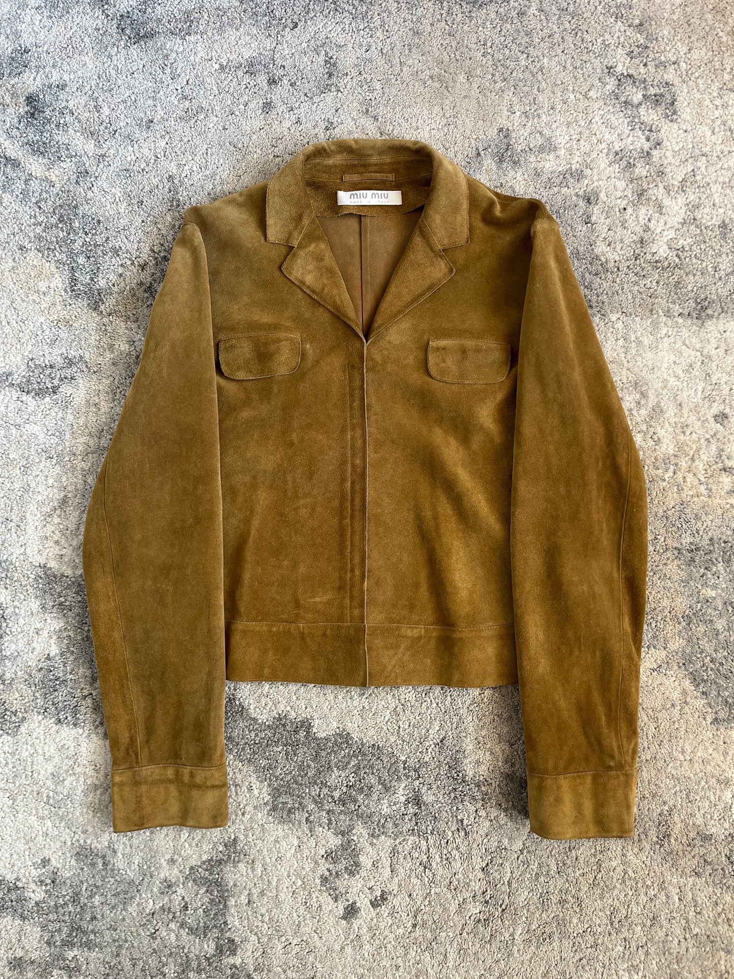 Miu Miu SS1999 suede jacket with bra closure