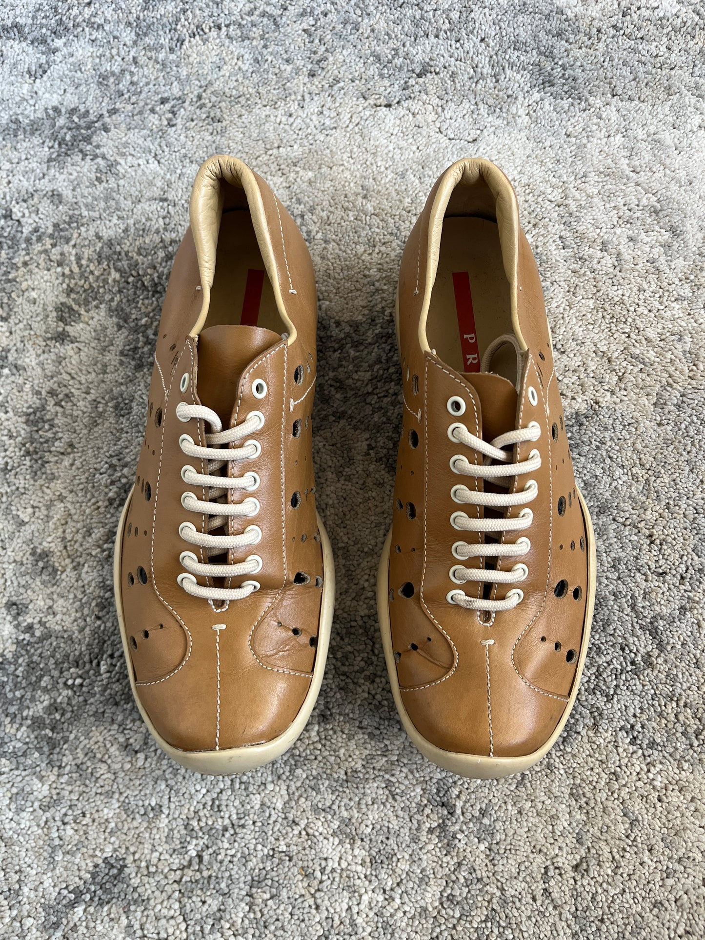 Prada 1999 perfored leather trainers