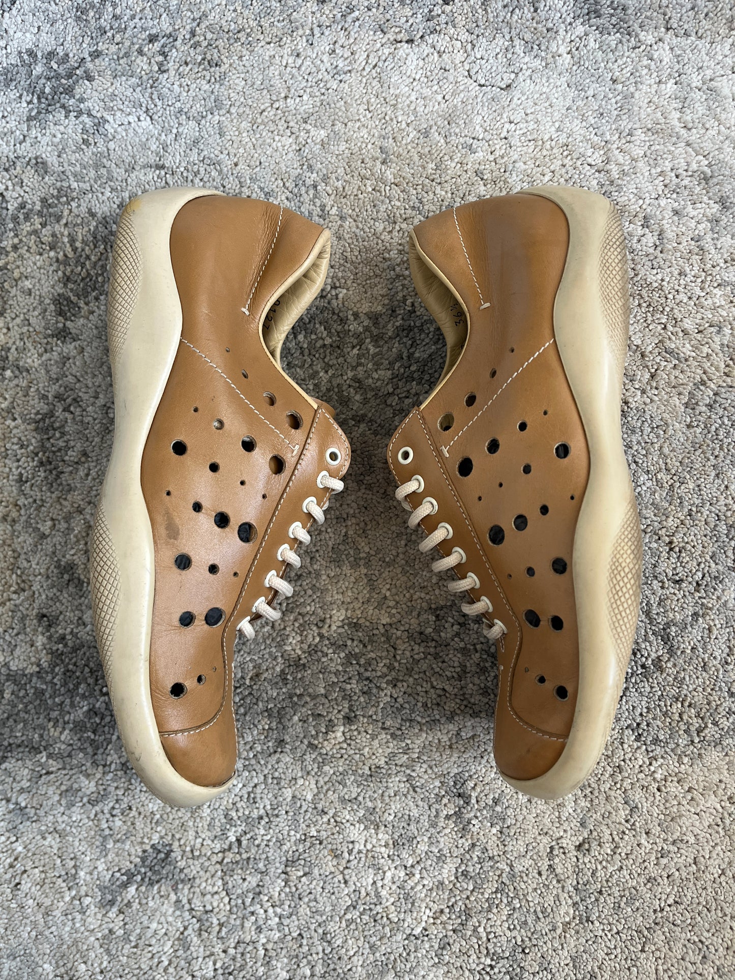 Prada 1999 perfored leather trainers