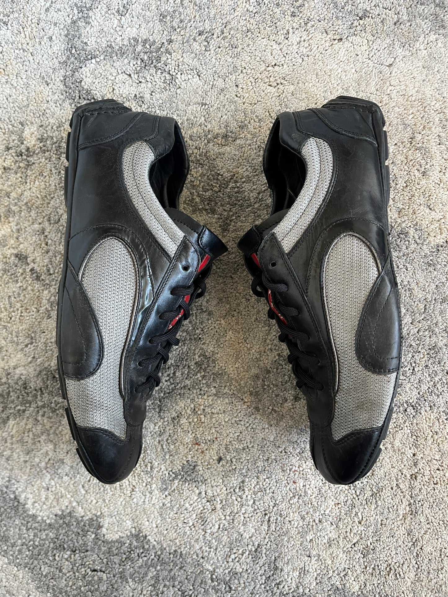 Prada 2000's leather flat trainers