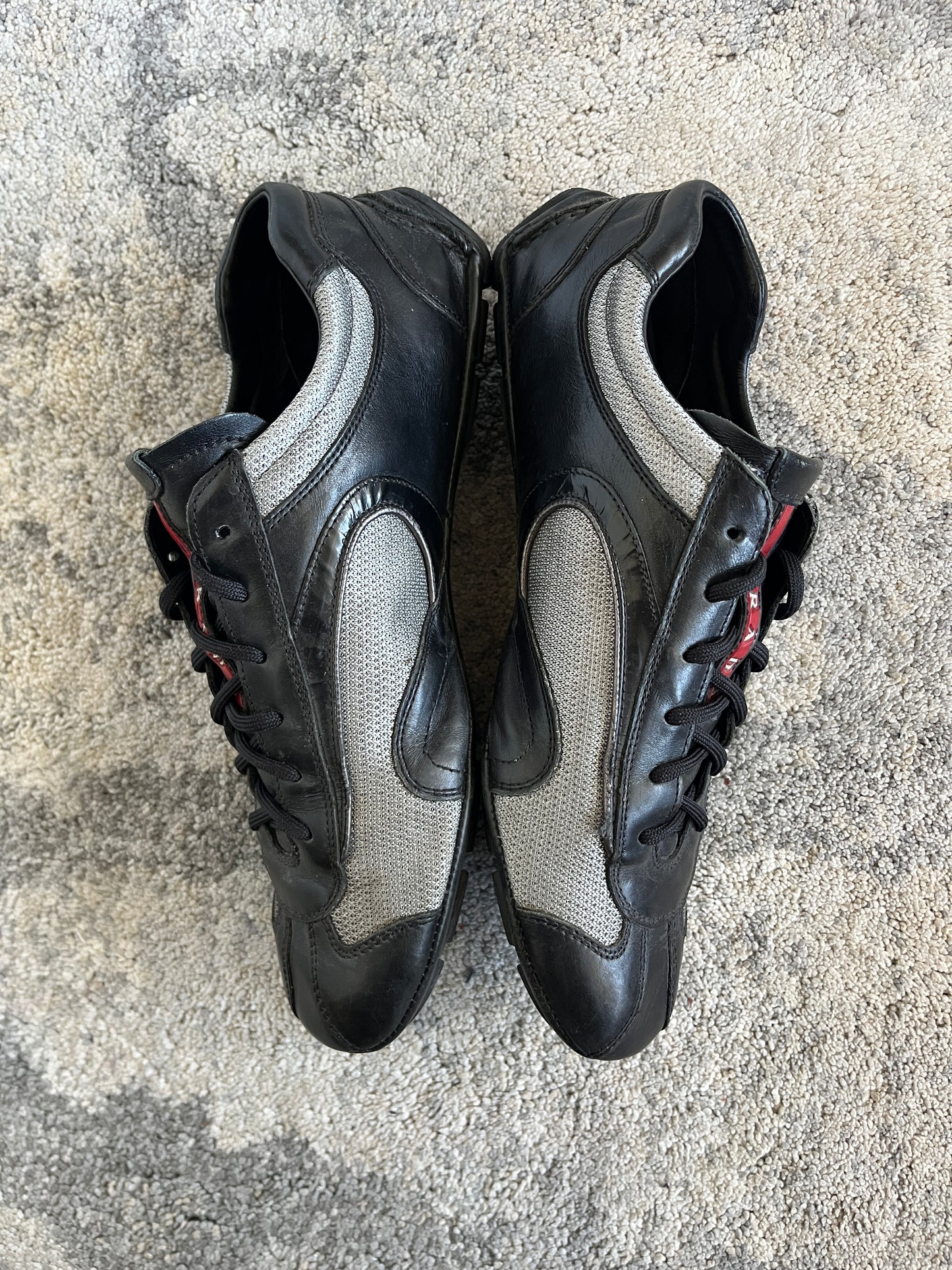 Prada 2000's leather flat trainers