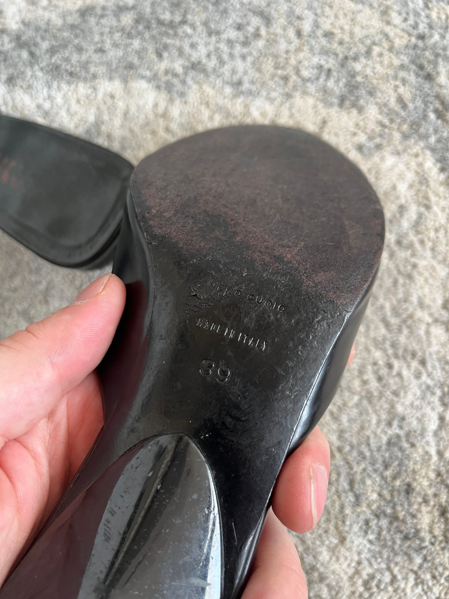 Miu Miu 1990's leather mules