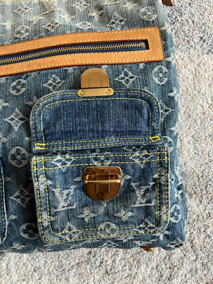 Louis Vuitton 2000's denim baggy PM bag