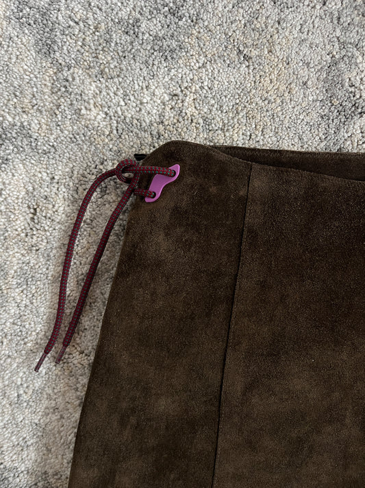 Miu Miu FW1999 suede butterfly skirt