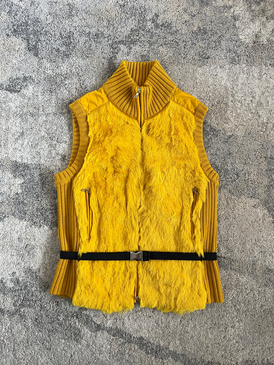Prada FW2000 wool & fur vest