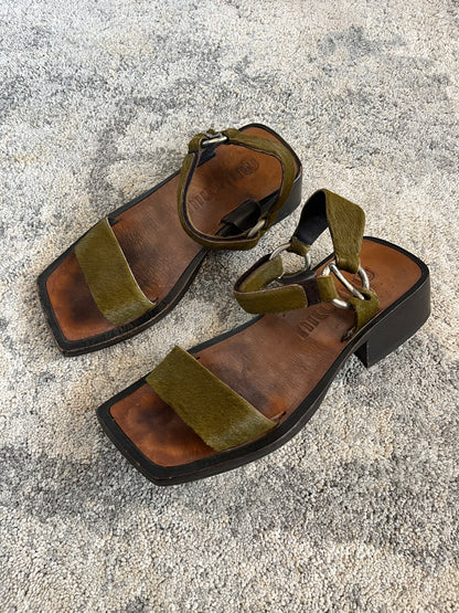 Miu Miu 1990's fur sandals
