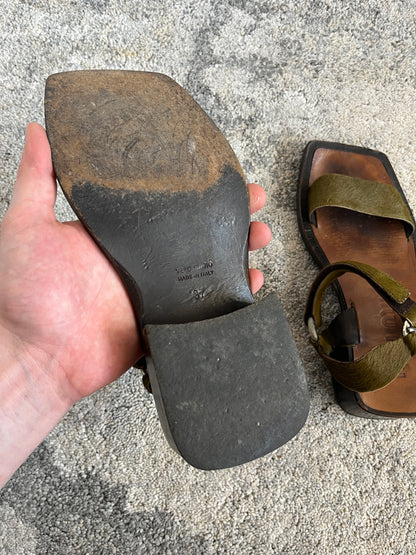 Miu Miu 1990's fur sandals