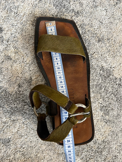 Miu Miu 1990's fur sandals