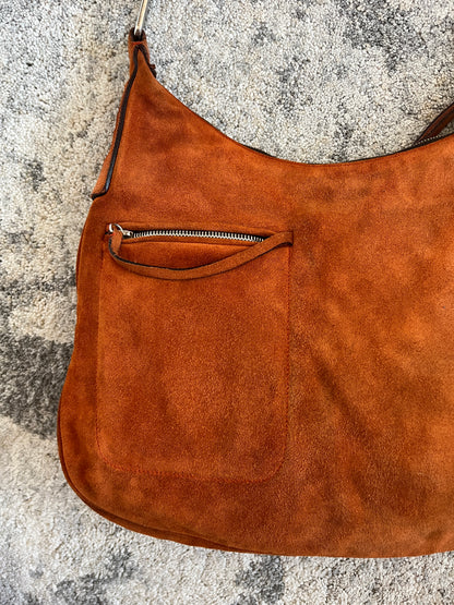 Prada FW1999 suede multipockets shoulder bag