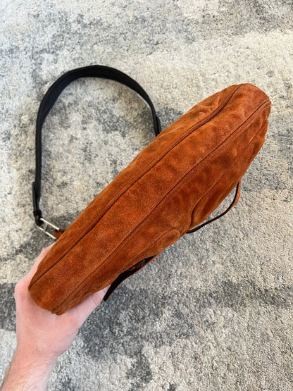 Prada FW1999 suede multipockets shoulder bag
